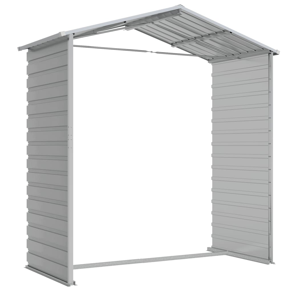 Capanno da Giardino Grigio Chiaro 191x130x198cm Acciaio Zincato - homemem39