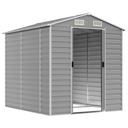 Casetta da giardino grigio chiaro 191x215x198 cm in acciaio zincato | homemem39