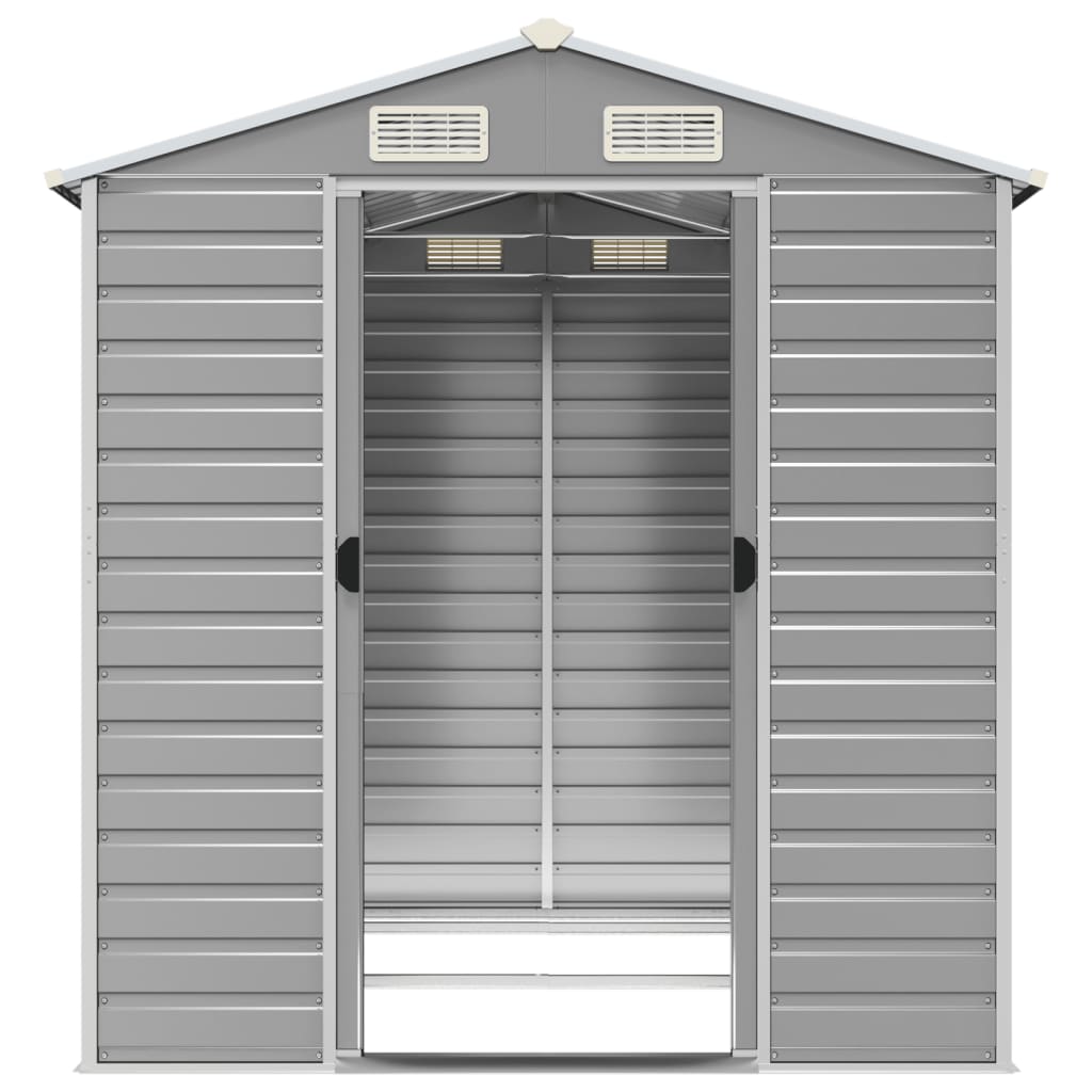 Capanno da Giardino Grigio Chiaro 191x215x198cm Acciaio Zincato - homemem39