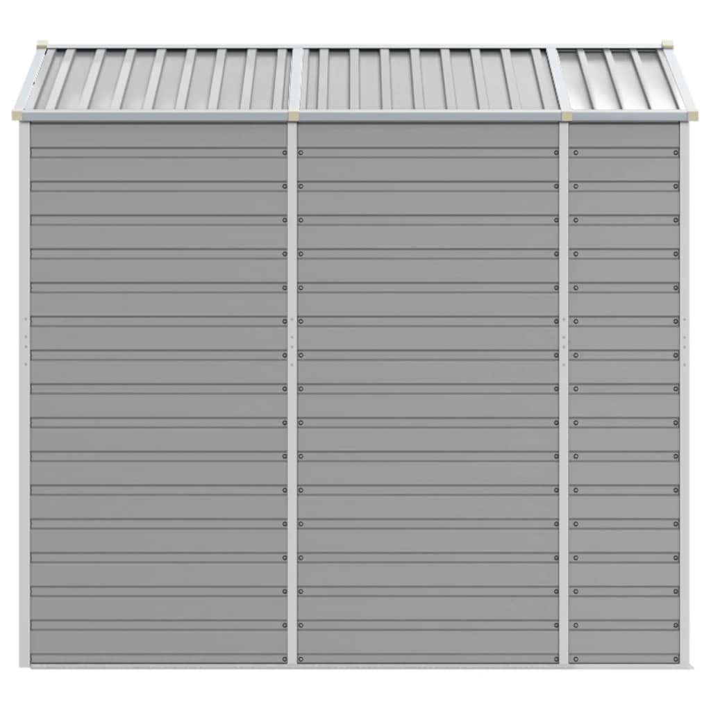Casetta da giardino grigio chiaro 191x215x198 cm in acciaio zincato | homemem39