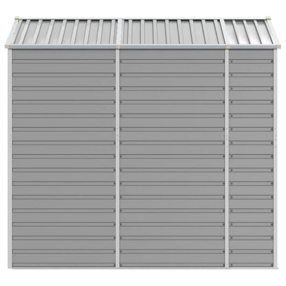 Casetta da giardino grigio chiaro 191x215x198 cm in acciaio zincato | homemem39