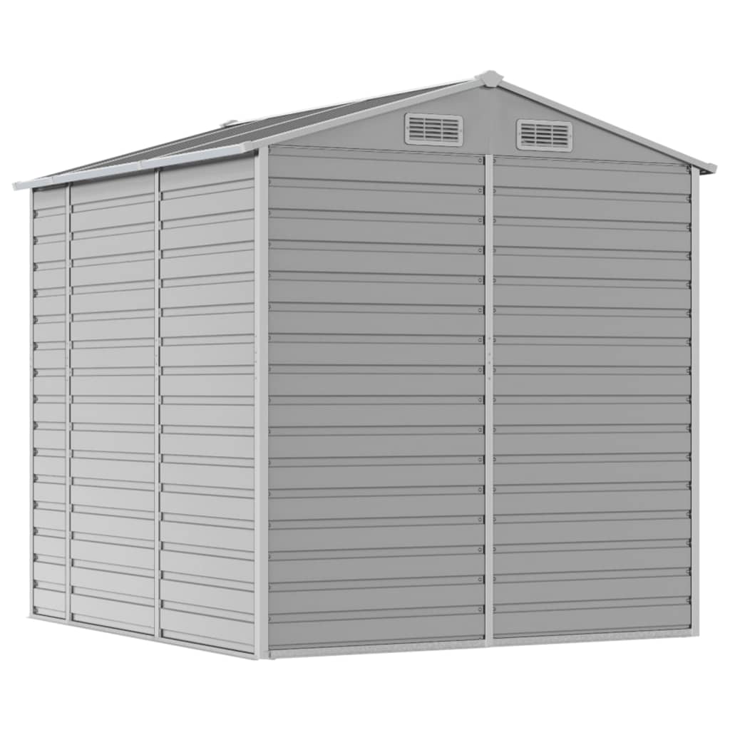 Casetta da giardino grigio chiaro 191x215x198 cm in acciaio zincato | homemem39