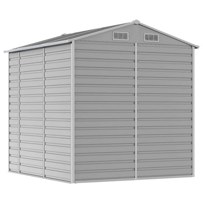 Casetta da giardino grigio chiaro 191x215x198 cm in acciaio zincato | homemem39