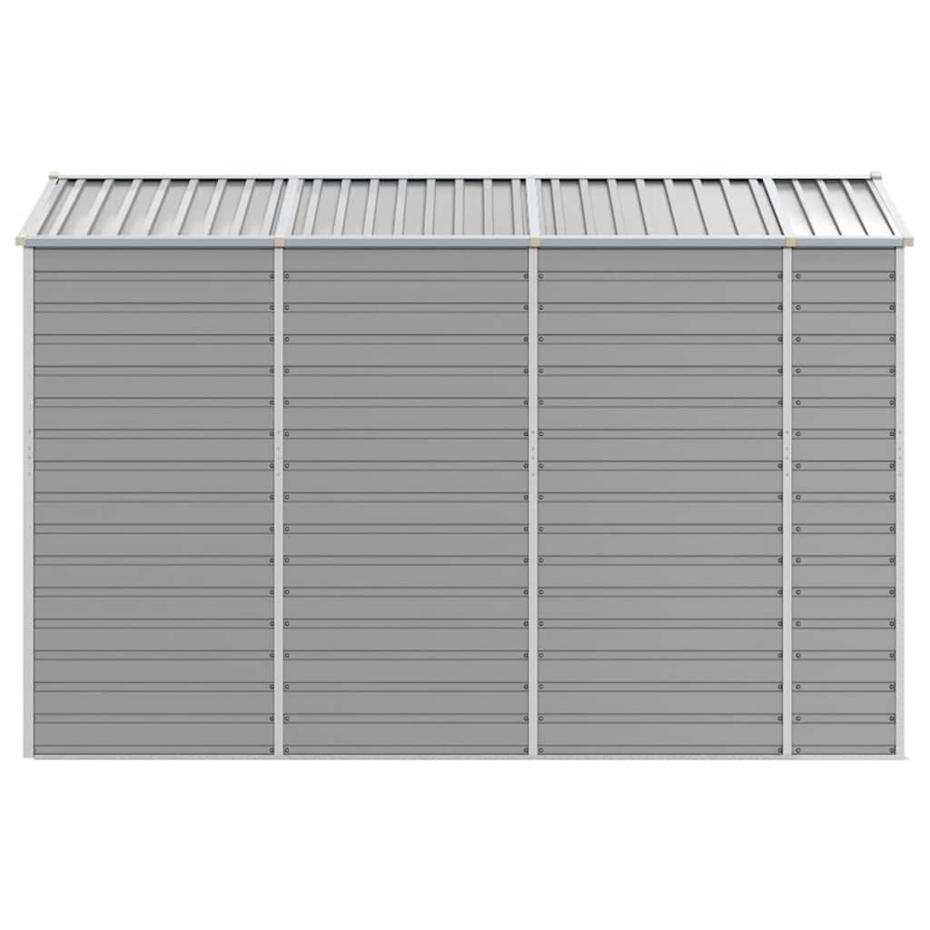 Casetta da giardino grigio chiaro 191x300x198 cm in acciaio zincato | homemem39