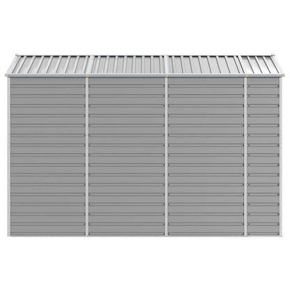 Casetta da giardino grigio chiaro 191x300x198 cm in acciaio zincato | homemem39