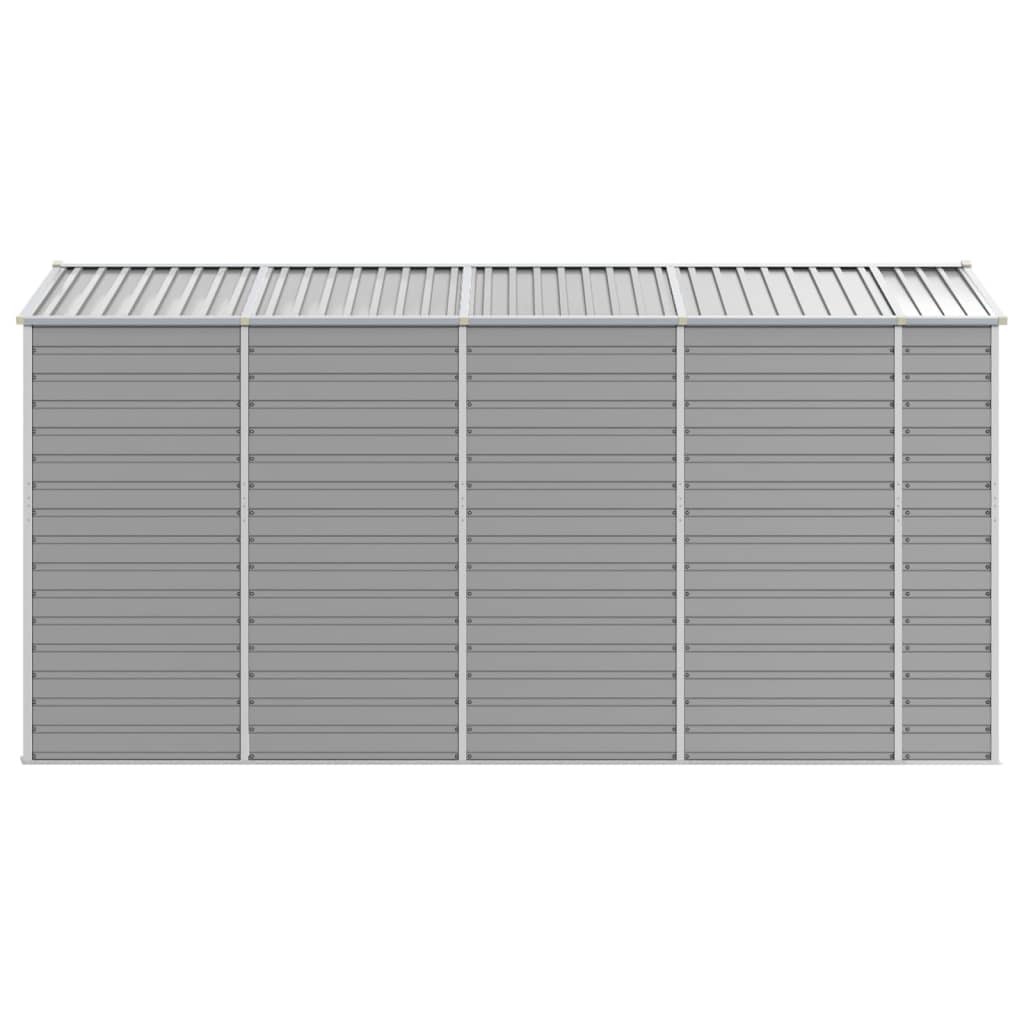 Capanno da Giardino Grigio Chiaro 191x385x198cm Acciaio Zincato - homemem39