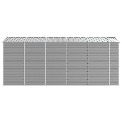 Casetta da giardino grigio chiaro 191x470x198 cm in acciaio zincato | homemem39