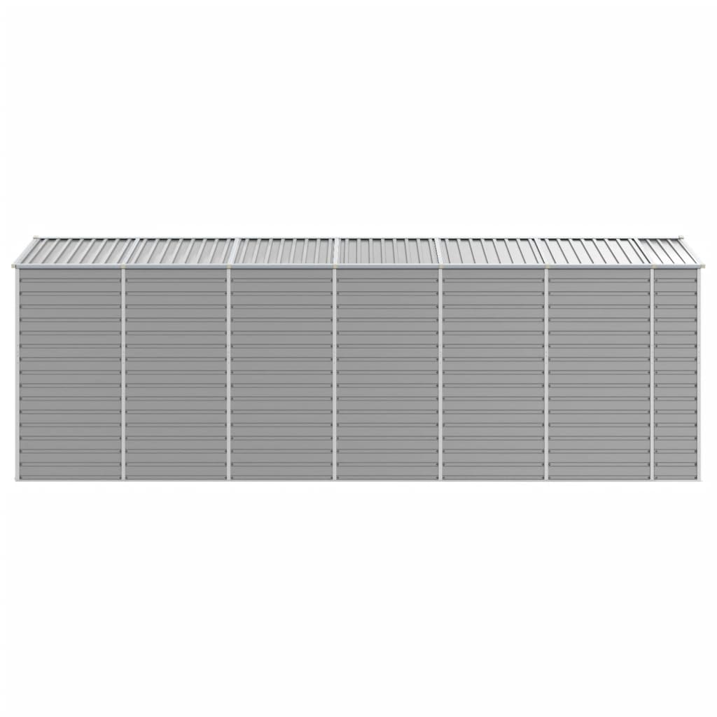 Capanno da Giardino Grigio Chiaro 191x555x198cm Acciaio Zincato - homemem39