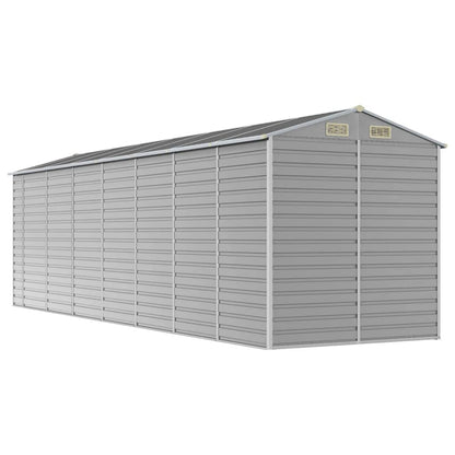 Casetta da giardino grigio chiaro 191x640x198 cm in acciaio zincato | homemem39