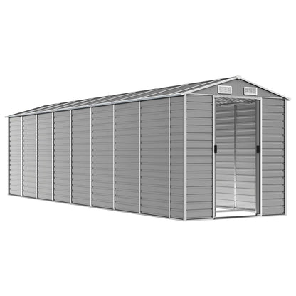 Casetta da giardino grigio chiaro 191x725x198 cm in acciaio zincato | homemem39