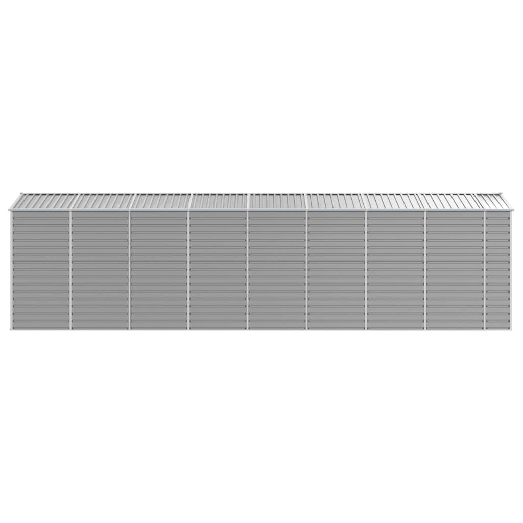 Casetta da giardino grigio chiaro 191x725x198 cm in acciaio zincato | homemem39