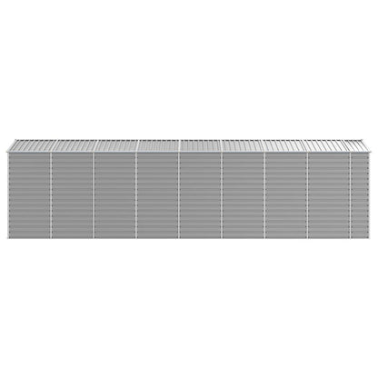 Casetta da giardino grigio chiaro 191x725x198 cm in acciaio zincato | homemem39