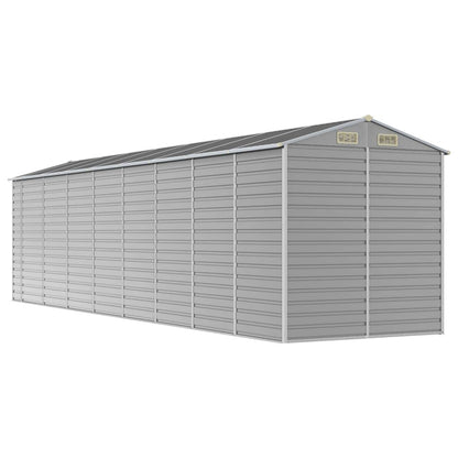 Casetta da giardino grigio chiaro 191x725x198 cm in acciaio zincato | homemem39