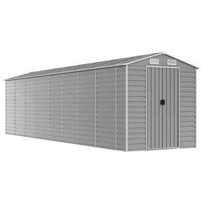 Casetta da giardino grigio chiaro 191x810x198 cm in acciaio zincato | homemem39