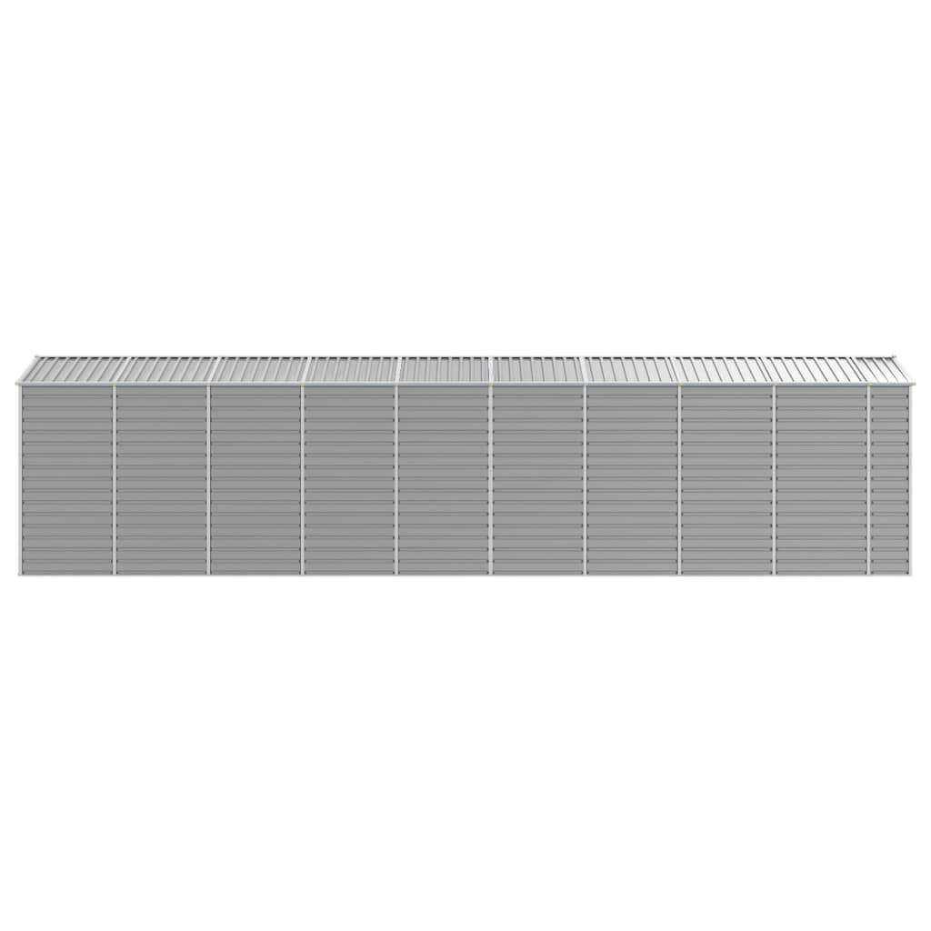 Casetta da giardino grigio chiaro 191x810x198 cm in acciaio zincato | homemem39