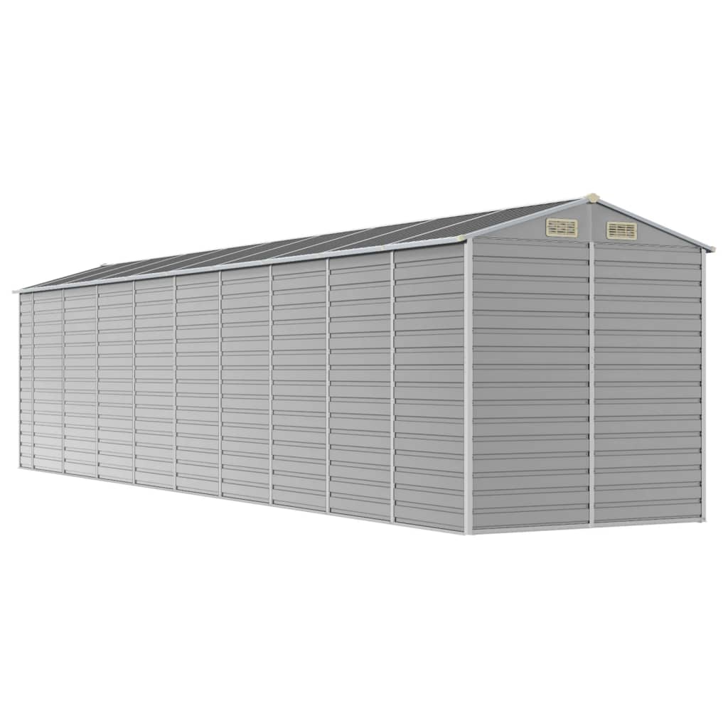 Casetta da giardino grigio chiaro 191x810x198 cm in acciaio zincato | homemem39