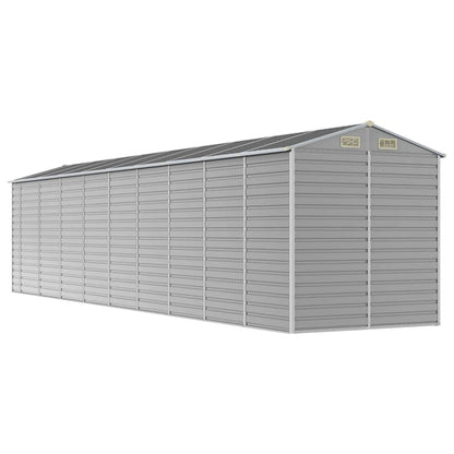 Casetta da giardino grigio chiaro 191x810x198 cm in acciaio zincato | homemem39