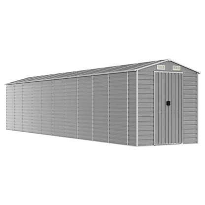 Casetta da giardino grigio chiaro 191x895x198 cm in acciaio zincato | homemem39