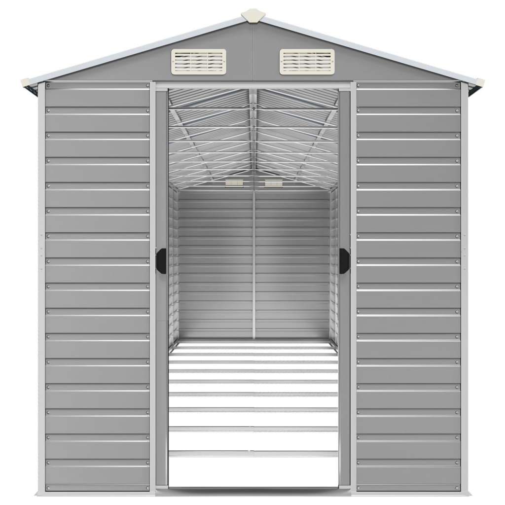 Casetta da giardino grigio chiaro 191x895x198 cm in acciaio zincato | homemem39