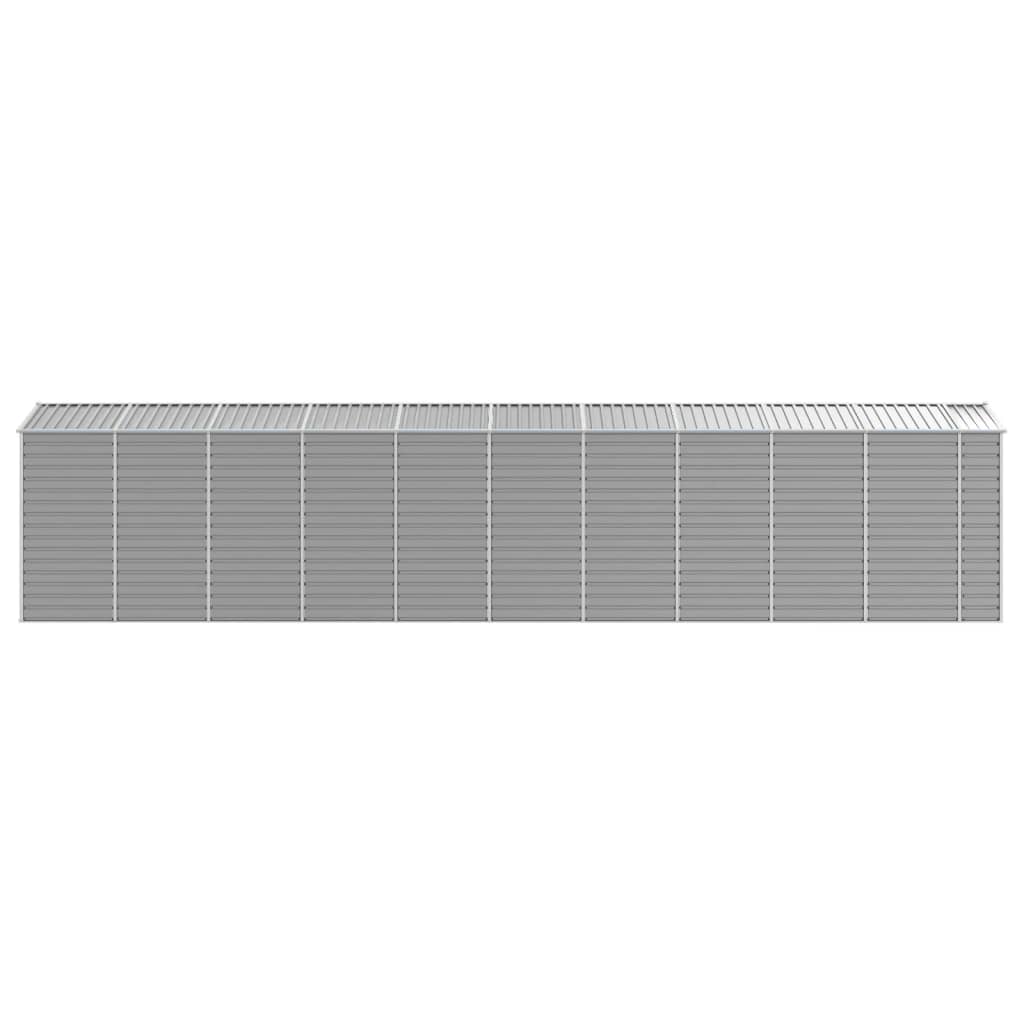 Casetta da giardino grigio chiaro 191x895x198 cm in acciaio zincato | homemem39