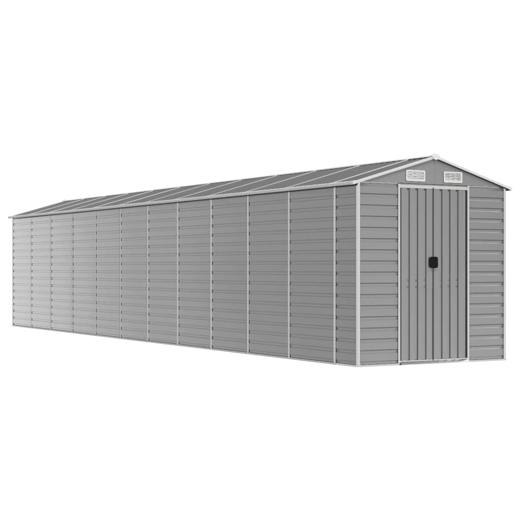 Casetta da giardino grigio chiaro 191x980x198 cm in acciaio zincato | homemem39