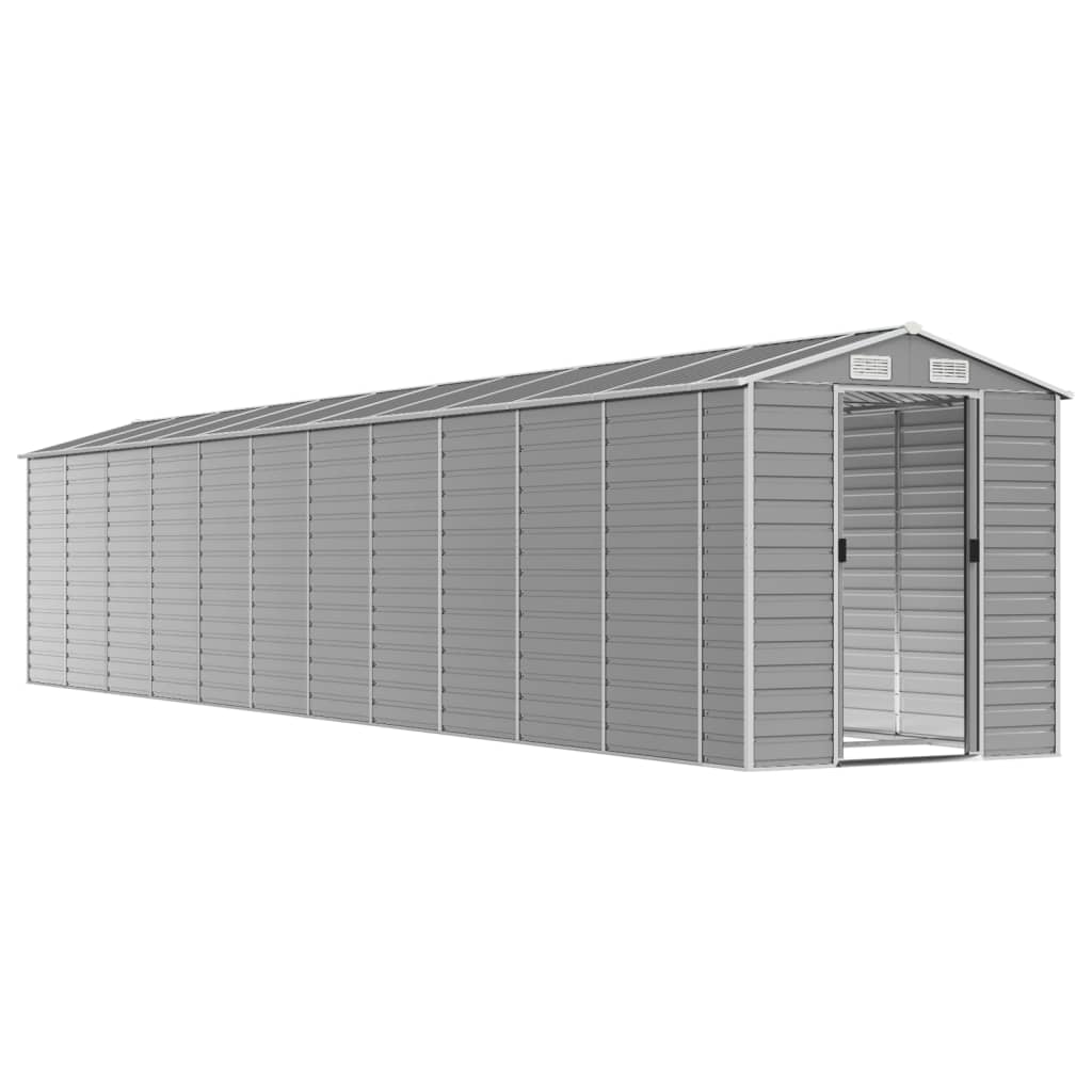 Casetta da giardino grigio chiaro 191x980x198 cm in acciaio zincato | homemem39