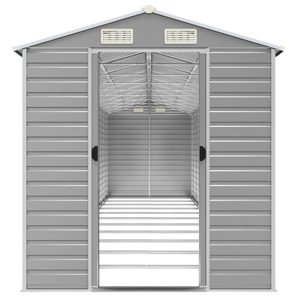 Casetta da giardino grigio chiaro 191x980x198 cm in acciaio zincato | homemem39