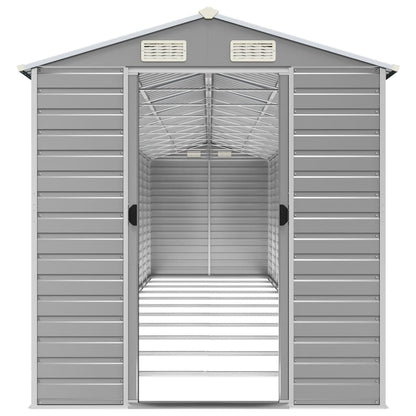 Casetta da giardino grigio chiaro 191x980x198 cm in acciaio zincato | homemem39