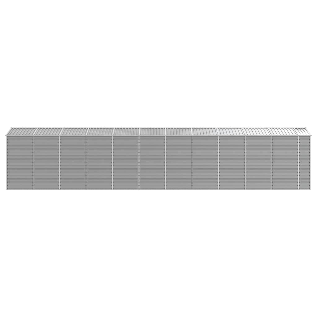 Casetta da giardino grigio chiaro 191x980x198 cm in acciaio zincato | homemem39