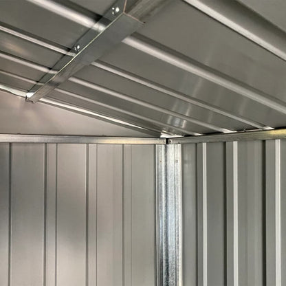 Casetta da giardino grigio chiaro 191x980x198 cm in acciaio zincato | homemem39