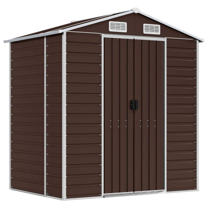 Capanno da Giardino Marrone 191x130x198 cm in Acciaio Zincato - homemem39