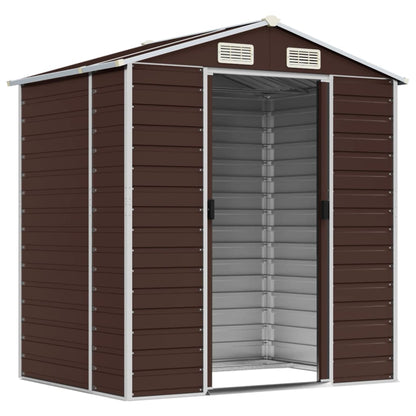 Capanno da Giardino Marrone 191x130x198 cm in Acciaio Zincato - homemem39