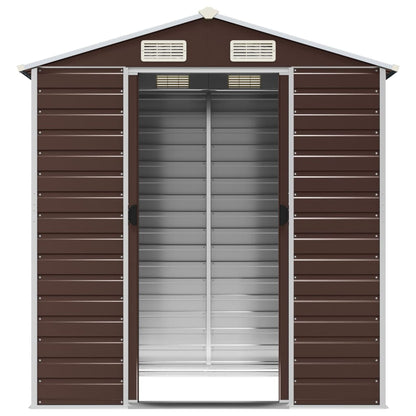 Capanno da Giardino Marrone 191x130x198 cm in Acciaio Zincato - homemem39