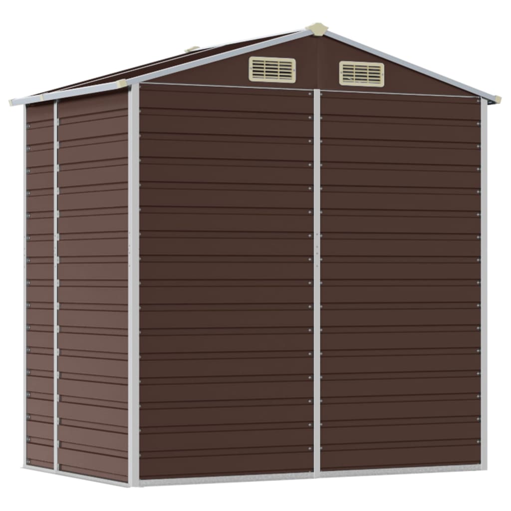Capanno da Giardino Marrone 191x130x198 cm in Acciaio Zincato - homemem39