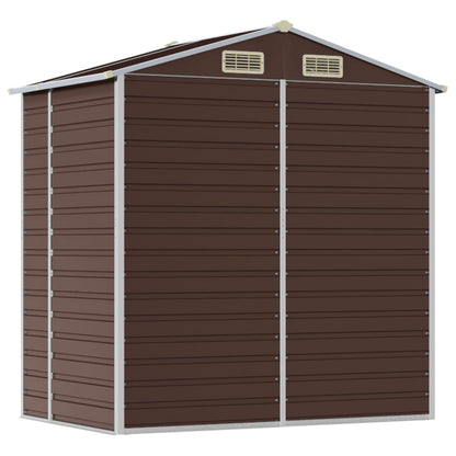 Capanno da Giardino Marrone 191x130x198 cm in Acciaio Zincato - homemem39