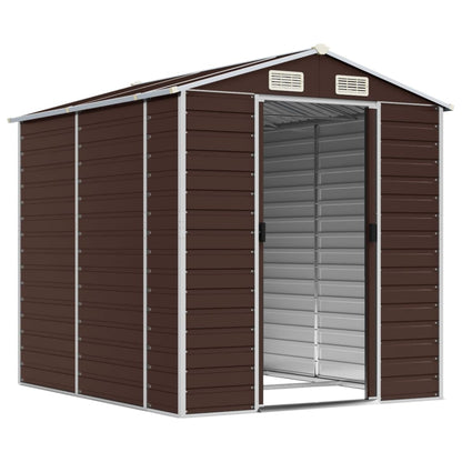 Capanno da Giardino Marrone 191x215x198 cm in Acciaio Zincato - homemem39