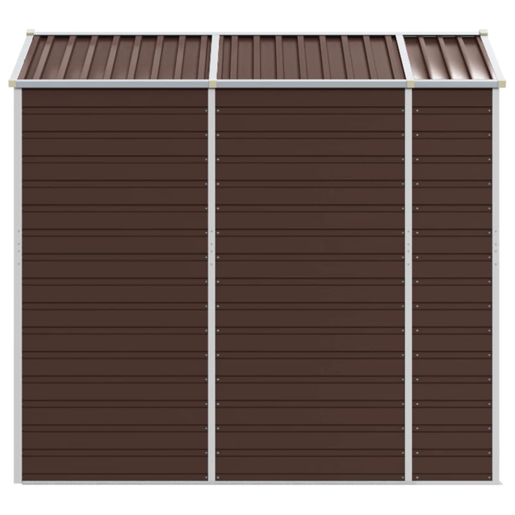Casetta da giardino marrone 191x215x198 cm in acciaio zincato | homemem39