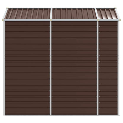 Casetta da giardino marrone 191x215x198 cm in acciaio zincato | homemem39