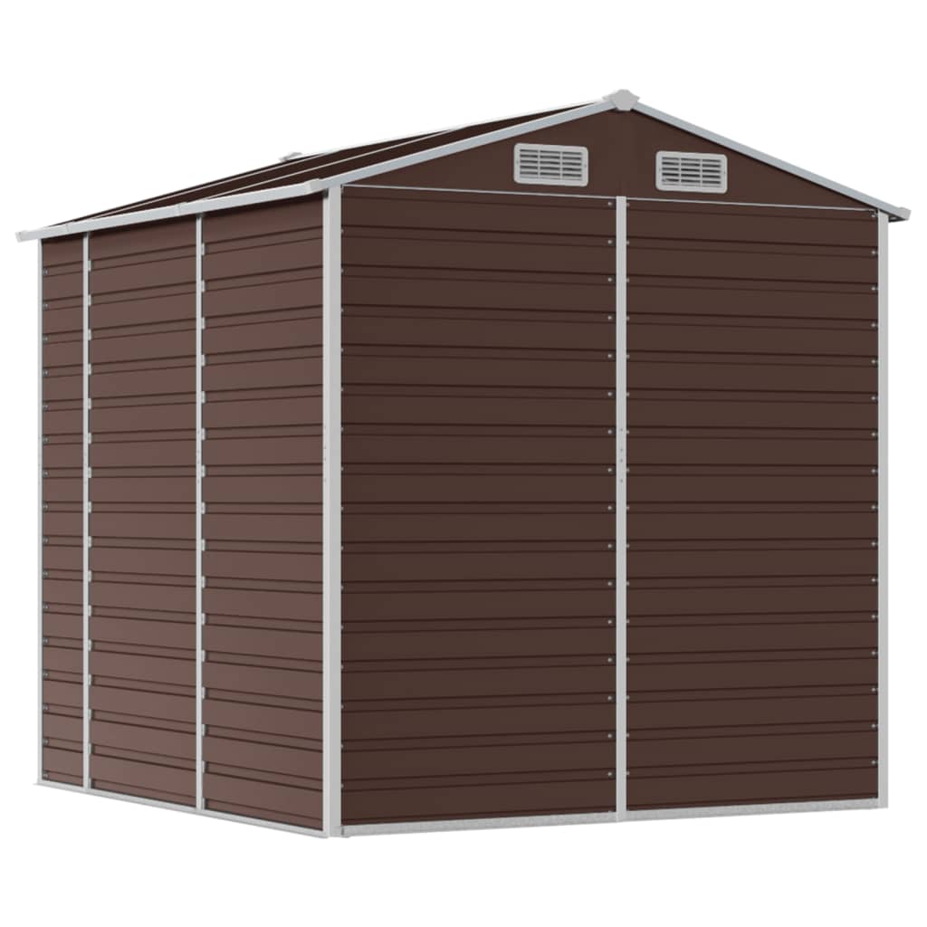 Capanno da Giardino Marrone 191x215x198 cm in Acciaio Zincato - homemem39
