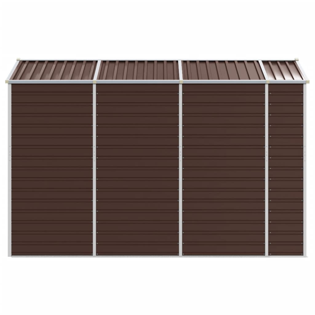 Capanno da Giardino Marrone 191x300x198 cm in Acciaio Zincato - homemem39
