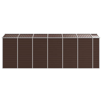 Capanno da Giardino Marrone 191x555x198 cm in Acciaio Zincato - homemem39