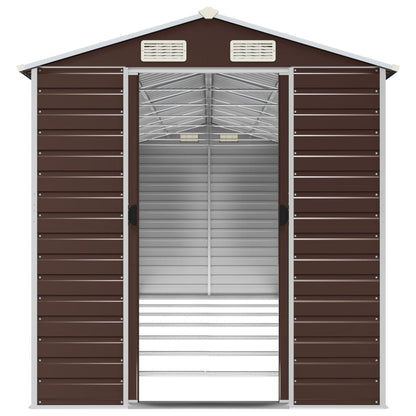 Capanno da Giardino Marrone 191x640x198 cm in Acciaio Zincato - homemem39