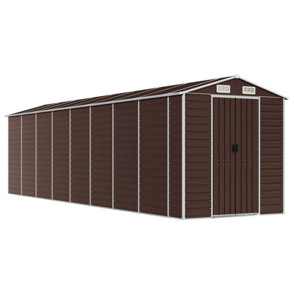Capanno da Giardino Marrone 191x725x198 cm in Acciaio Zincato | homemem39