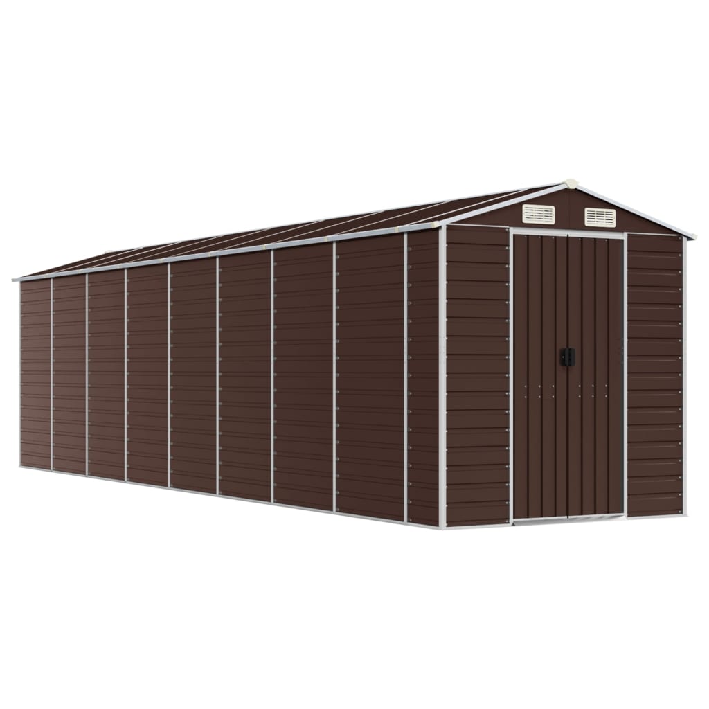 Capanno da Giardino Marrone 191x725x198 cm in Acciaio Zincato - homemem39