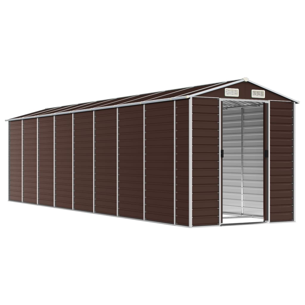 Capanno da Giardino Marrone 191x725x198 cm in Acciaio Zincato - homemem39