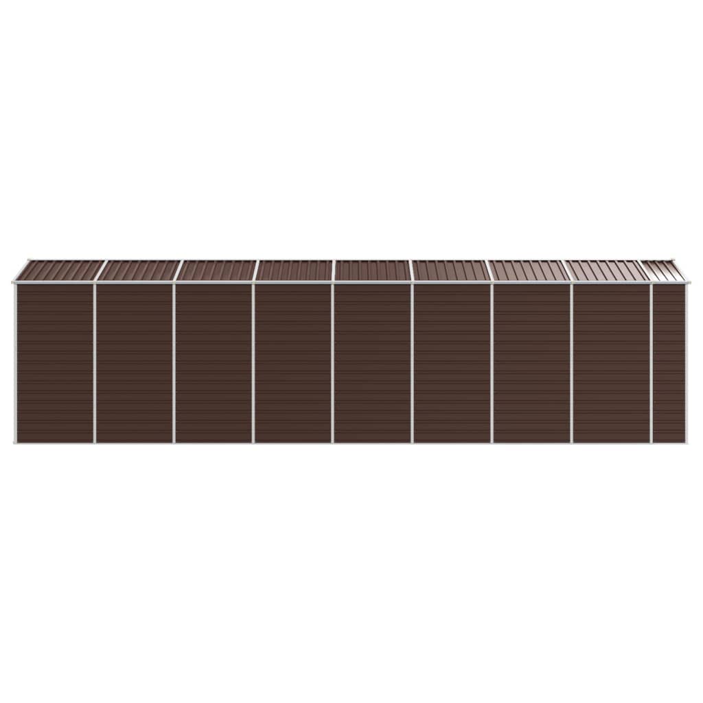 Capanno da Giardino Marrone 191x725x198 cm in Acciaio Zincato - homemem39