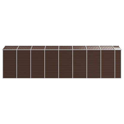 Capanno da Giardino Marrone 191x725x198 cm in Acciaio Zincato - homemem39