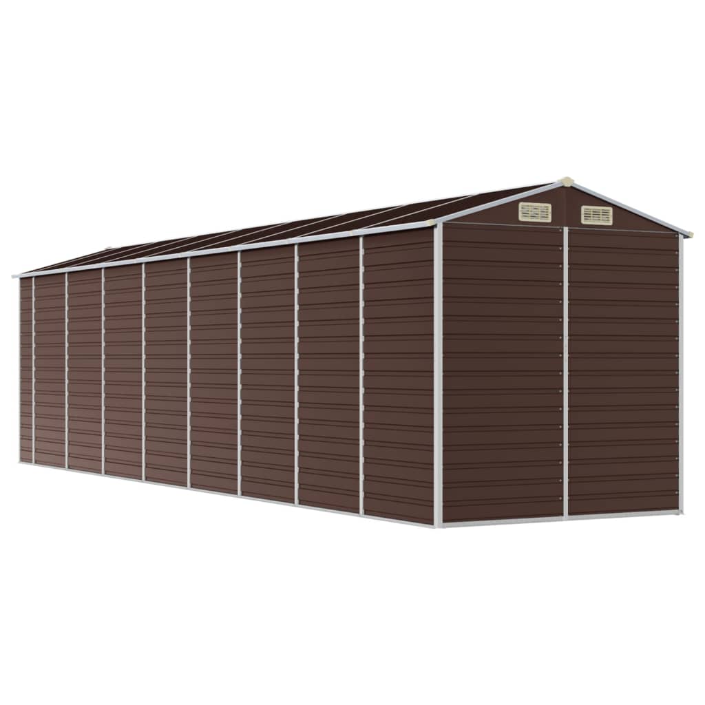 Capanno da Giardino Marrone 191x725x198 cm in Acciaio Zincato - homemem39