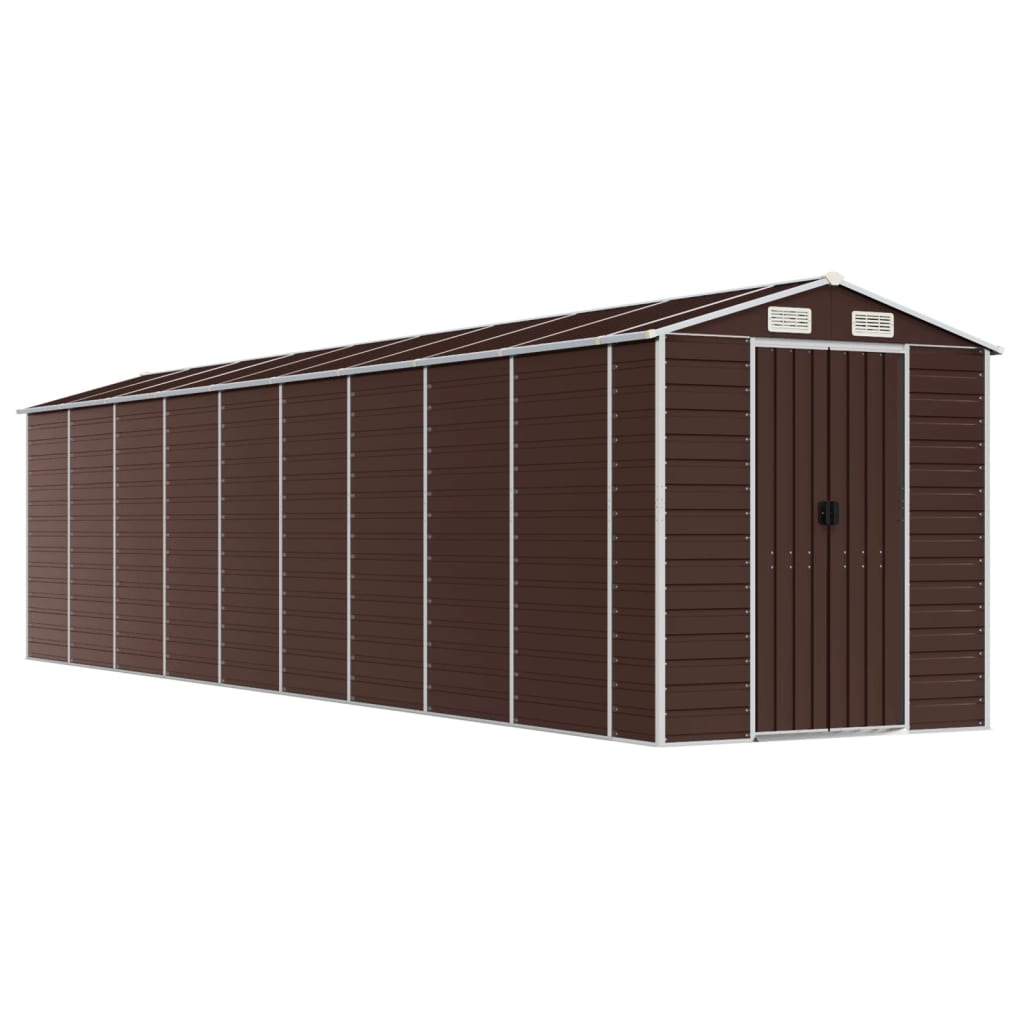 Capanno da Giardino Marrone 191x810x198 cm in Acciaio Zincato - homemem39