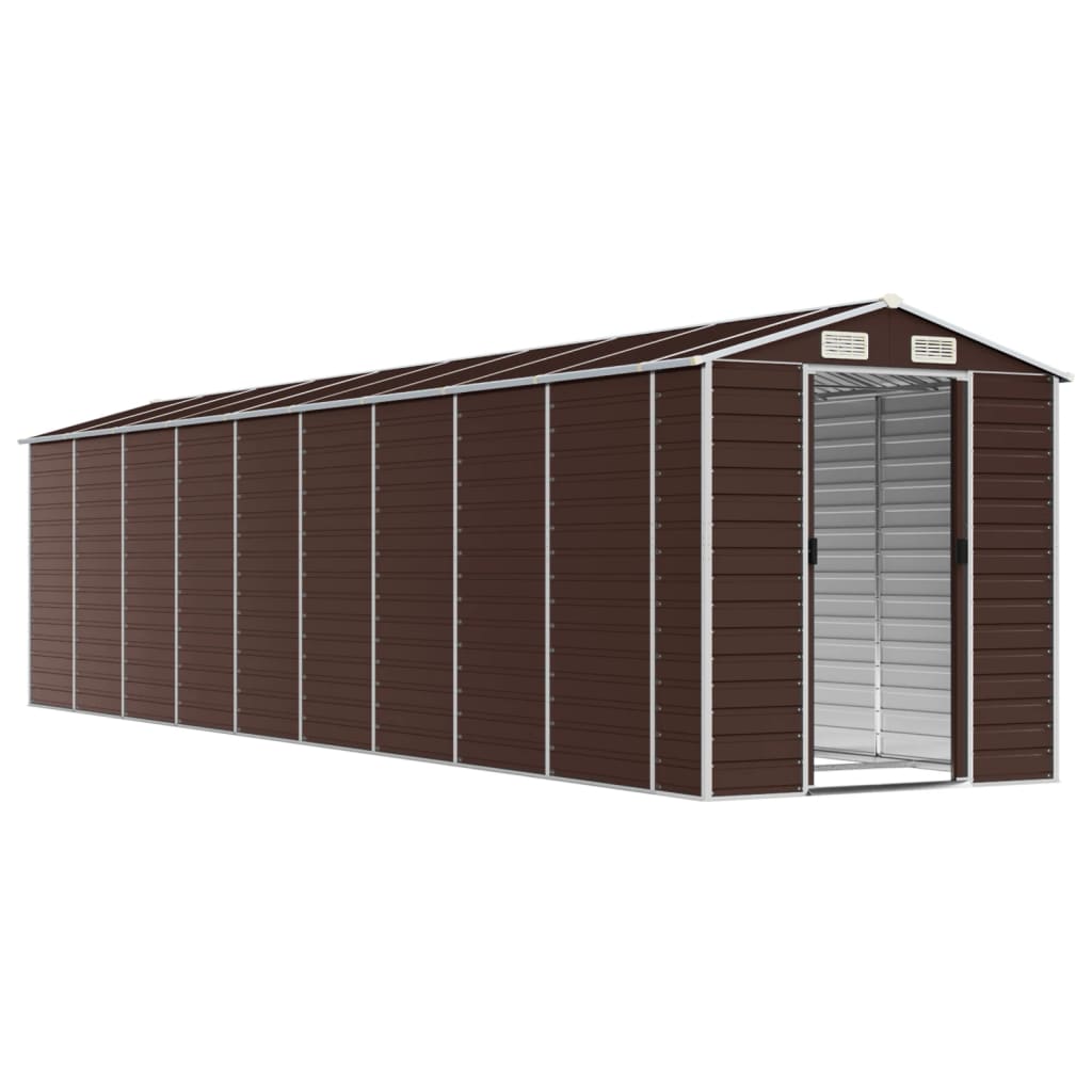 Capanno da Giardino Marrone 191x810x198 cm in Acciaio Zincato - homemem39